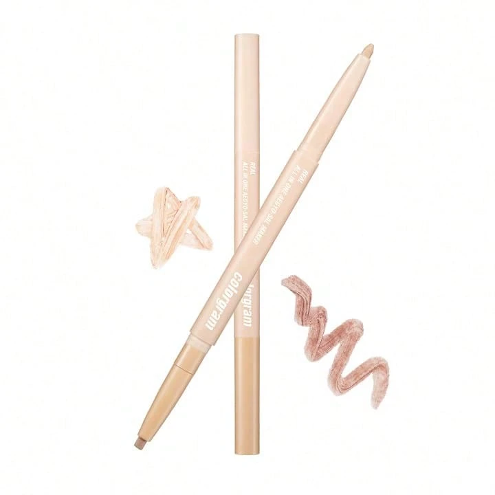 Colorgram Under Eye Highlighter Stick 03 Real Tone | Silky-Smooth Long-Lasting Highlighter & Contouring Stick For Smudge-Proof, Shining Daily Makeup | K-Beauty Face Highlighters & Luminizers - 真實音色 03 - 查看 1