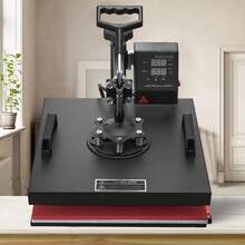 Heat Press Machine 15x15 Inch 8pcs 1050W Combo Digital Multifunctional Sublimation Heat Transfer Machine Dual LED Display For T-Shirts Hat Mug Cap Plate Flip Design - 查看 1