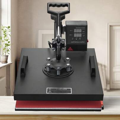 Máquina de prensa de calor 15x15 pulgadas 8pcs 1050W Combo Digital Multifuncional Sublimación Máquina de transferencia de calor Pantalla LED dual para camisetas Sombrero Taza Tapa Placa Diseño abatible