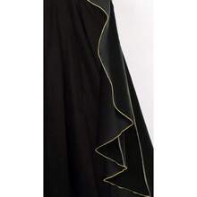 Women's Medieval Cloak Renaissance Velvet Cape With StandUp Collar Queen Princess Costume Halloween Christmasgift - 黑色 - 查看 4