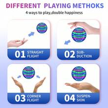 Bola flotante rotativa inteligente, bola mágica voladora recargable y brillante, juguete volador para exteriores, juguete interactivo giratorio para dedos, regalo para adolescentes, regalo de Año Nuevo - multicolor - Ver 5