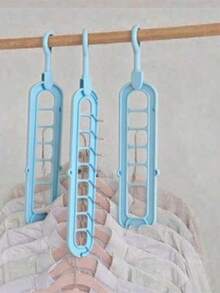 1 件/3 件 9 孔多功能旋转折叠衣架带储物架,装饰性收纳架,适用于连衣裙、裤子、鞋子、T 恤、牛仔裤、冬装、连衣裙 - 彩色 - 查看 16