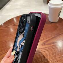 Funda de teléfono con patrón de chica anime para iPhone 16 negro 12PRO a prueba de golpes y anti-caída fundas de teléfono 14PROMAX XSMAX TPU engrosado 11PRO mujeres 16PRO parejas 13 linda 15PROMAX diseño de protección de lente de cobertura completa 12MINI estética 14PLUS hombres 16PLUS sensación suave 15 única 15PRO/13MINI/16PROMAX/12/11PROMAX/15PLUS/13PRO/14/16/11/XR/13PROMAX/XS/14PRO/12PROMAX - Marrón - Ver 12