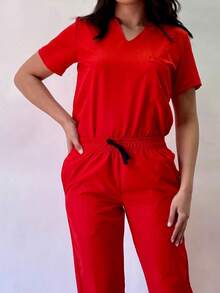 Scrub Sets - Red - View 5