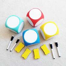 1pc Jumbo EVA Dry Erase Dice 5cm/1.96inch Writable Message Board Cube For Classroom, Office & Games Six-Sided Blank Whiteboard Dice - Teacher's Tool, Student Picker, Meeting Cebreaker Reusable Brainstorming, D&D Prop, Decision Maker & Memo Board (Random Color) - Multicolor - View 7
