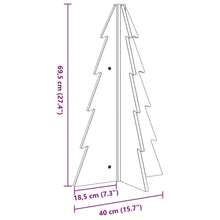 vidaXL Arbre de Noël en bois pour décoration 69,5cm bois massif de pin - Braun - Übersicht 2