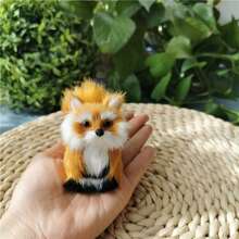 1 pieza Estatua realista y adorable de zorro durmiendo, nueva llegada 2025, adecuada para coche, ventana, sala de estar, dormitorio, decoración de Ramadán, decoración del hogar, baño, regalo de vacaciones para niños/niñas, regalo de cumpleaños, regalo perfecto