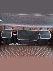 1件汽车后备箱储物包后备箱储物包悬挂储物包，车载储物包通用大容量后座储物包可折叠牛津后备箱货网悬挂椅背储物包带大口袋，汽车后备箱储物挂袋椅背储物袋SUV储物袋车载悬挂节省空间的后座储物包