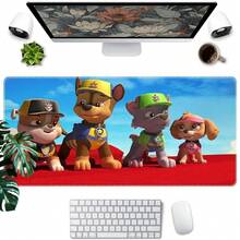 1pc  Cartoon Characters Printed XXL Mousepad, Multi-Functional Desk Mat For Gaming, Office, Soft Rubber Material With Non- Base, Smooth Surface, Ideal Gifts For Kids, Family And Friends, Mouse Pads For Desk