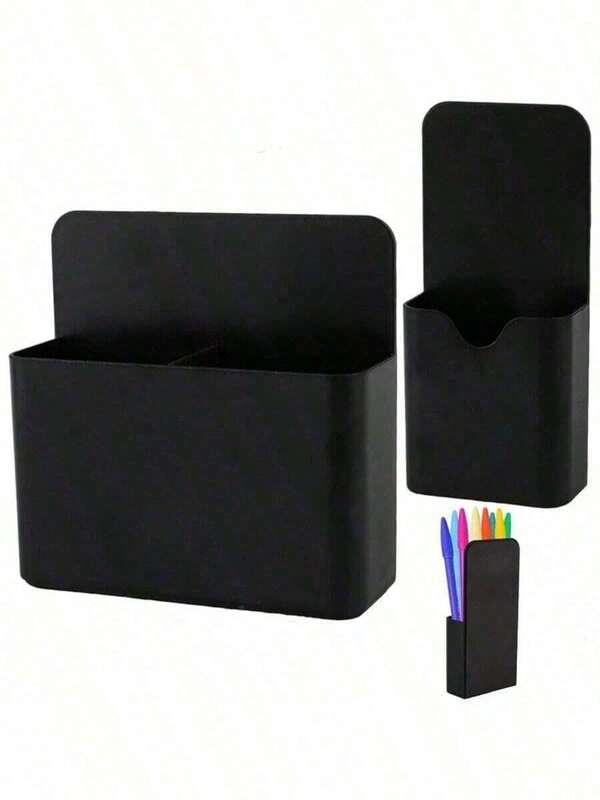 1 Stück/2 Stücke Magnetischer Stifthalter, Magnetisches Whiteboard-Stiftfach mit großem Fach, starke Magnet Aufbewahrungsbox für Kühlschrank, Whiteboard, Schrank