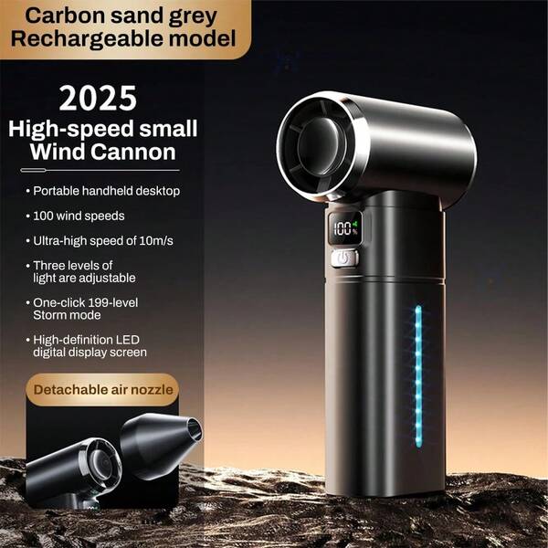 New Mini Handheld Fan 100 Speeds Portable Desktop Fan Instant Cooling Fan With Ice Mode Rechargeable Stylish Fan For Outdoor Cooling