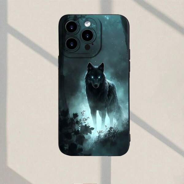 Nuevo y Mejor Vendedor Funda Protectora de Teléfono Clásica Creativa Divertida de TPU Antigolpes con Patrón de Lobo Feroz, Compatible con iPhone 7/8/11/12/13/14/15/16 Pro/Pro Max/XS Max/XR/SE/Mini, Adecuada para Niños y Niñas