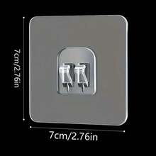 Crochet transparent auto-adhésif - sans trace, (8 pièces/2 pièces), autocollant de fixation de support de rangement mural, crochet à boucle auto-adhésif, crochet en plastique monté au mur, crochet pratique - crochet sans trace, sans perçage requis, pratique et pratique, convient pour la cuisine, la chambre, la salle de bain, le bureau, le bureau.