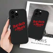 Brand New Phone Case With A Gap Design, Featuring Cool Red Text Patterns, Suitable For IPhone 16, 15, 14, 13, 12, 11 Pro Max Plus, 8, 7, SE2, SE3, XS, XR, And Other Smartphones. - 混色 - 查看 3