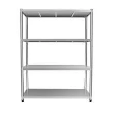 WUPYI2018 Edelstahl Küchentisch, 150 x 120 x 40 cm Küchentisch Edelstahltisch Schwerlastregal Arbeitstisch 4 Böden Gastronomie Regal, 50kg für Speisekammern, Restaurants, Küchen, Großküchen