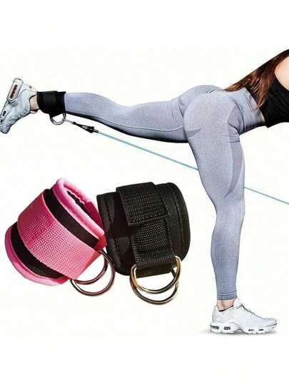 Correas para tobillos de fitness - Correa para tobillo para máquina de cable - Anillo en D ajustable, talla única con acolchado premium, correa para tobillo para patadas de glúteos, correas para cable de tobillo para entrenamiento, ejercicios de glúteos, extensión de piernas, abductores de cadera y ejercicios para la parte inferior del Body, gimnasio, deporte, ejercicio en casa, accesorios deportivos, accesorios de gimnasio, accesorios de CrossFit