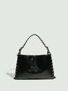 女包2025春季新品大容量金属扣托特包编织手提包女休闲单肩包度假旅行 - 彩色 - 查看 8