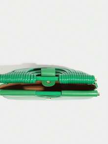 Noodle Element Handbag, Dumpling Shaped Crossbody Bag For Women, Saddle Bag - Green - View 9