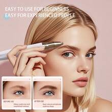 Three-In-One Heated Eyelash Curler And Electric Eyebrow Trimmer/Shaver, Multi-Functional Three Usage Heads - USB Rechargeable 180mAh Lithium Battery, Facial Electric Shaver, Full-Body Hair Remover, Rechargeable Painless Eyebrow And Nose Bikini Hair Trimmer, Gentle Heating, Mechanical Styling, No Laser Function, Portable Beauty Tool, Easy To Manage Ladies' Electric Hair Remover & Lip Shaver - Portable Hair Removal Device, Wireless Operation, Ergonomic Design, Replaceable Head Suitable For Face, E