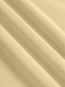 少女复古爱心印花卫衣搭配豹纹长裤休闲装 - 杏色 - 查看 5