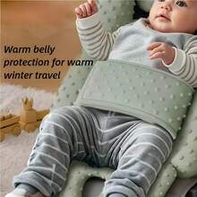 1 Stück universelle grüne Babywagen Baumwollauflage, universelle Plüschkissen Kinderwagensitzauflage, dicke warme Rückenlehnen-Kissen, atmungsaktive rutschfeste Matte für Babys