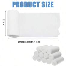 10 Rolls Gauze Elastic Bandages, Breathable Animal Bandages, Mummy Style Bandages, Suitable For Arm And Leg Injuries, Stretchable