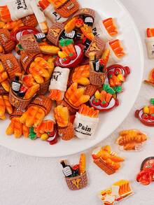 Juego de 48 piezas: 24 imanes divertidos para refrigerador + 24 accesorios. Pegatinas decorativas. Calcomanías 3D. Pegatinas creativas. Pegatinas de alimentos realistas. Decoraciones de alimentos surtidos. Calcomanías creativas para la cocina, el hogar y la pizarra blanca - Diseños divertidos y realistas.