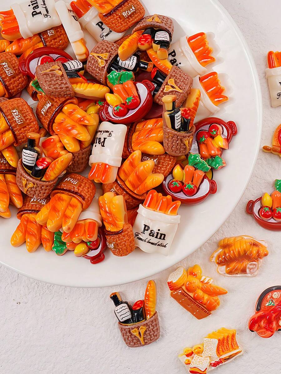 Juego de 48 piezas: 24 imanes divertidos para refrigerador + 24 accesorios. Pegatinas decorativas. Calcomanías 3D. Pegatinas creativas. Pegatinas de alimentos realistas. Decoraciones de alimentos surtidos. Calcomanías creativas para la cocina, el hogar y la pizarra blanca - Diseños divertidos y realistas.