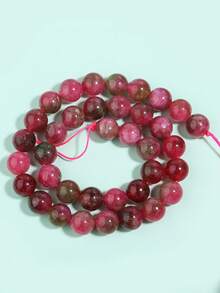 1 hebra de cuentas de piedras naturales Auratus, jade birmano, cristal de sandía, cuentas sueltas de piedras preciosas de curación de energía para hacer joyas, pulseras y collares DIY