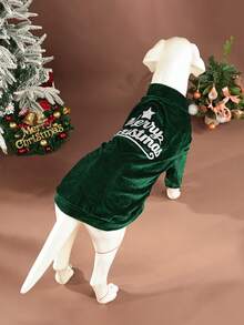 圣诞派对宠物服装，适合小型、中型和大型犬和猫，秋冬季 - 紅色 - 查看 9