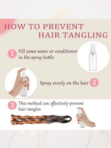 法式卷发编织接发合成发散波浪螺旋卷发辫高温渐变色预拉伸发 - 彩色 - 查看 8