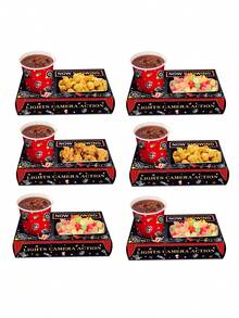 1/6/12件一次性电影之夜主题小吃托盘、爆米花食品饮料架、电影之夜小吃托盘盒（带纸质食品托盘）适用于电影院电影生日派对、电影之夜派对用品、家庭食品托盘厨房装饰 - 電影之夜主題 - 查看 6