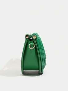 Noodle Element Handbag, Dumpling Shaped Crossbody Bag For Women, Saddle Bag - Green - View 7
