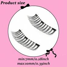 1对磁性假睫毛，自然交叉磁性假睫毛，分段式假睫毛，可重复使用，易于佩戴和卸除，女士适用 - 自然纖長款 - 查看 8