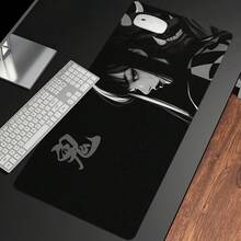 1pc Japanese Oni Mask Girl Control Mousepad XXL Mouse Pad Electronic Sports Keyboard Pads Gaming Setup Accessories Mouse Mat - Black - View 1