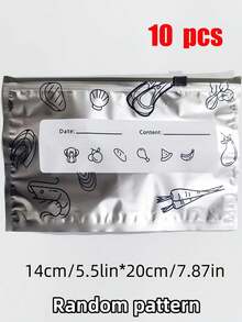 10/20/30入可重複使用鋁箔食品儲存袋，附拉鍊，加厚防漏自封式，適合新鮮蔬果 - 鋁箔保鮮袋 - 查看 19