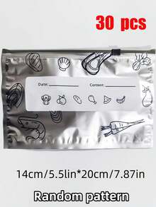 10/20/30入可重複使用鋁箔食品儲存袋，附拉鍊，加厚防漏自封式，適合新鮮蔬果 - 鋁箔保鮮袋 - 查看 15