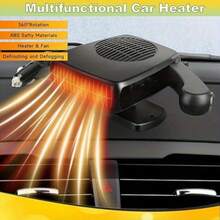 Reletech 1 OmLife 12V-24V Car Heater And Defroster - Fast Heating/Cooling Dual Electric Fan, Compact Handheld Design, Suitable For Cars, Trucks SUV, Winter And Hot Weather - Window Defrosting Device, In Car Temperature Control, Instrument Panel Accessories, Ergonomic Grip Design