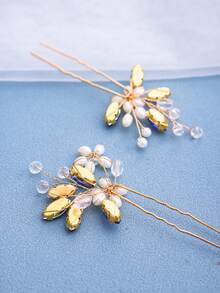 2 buc cleme de păr elegante cu perle pentru femei, accesorii de păr cu cristale pentru rochie violet romantică, decorațiuni de păr pentru mireasă fuchsia pasională