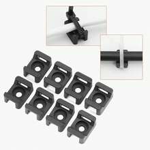 Cable Tie Holder, 100 Pieces Cable Tie Base, M5 Screw Hole, 23 X 16 X 9 Mm, Cable Tie Holder With Solid Bottom For Cable Management, Suitable For Home, Office, Outdoor And Garden.