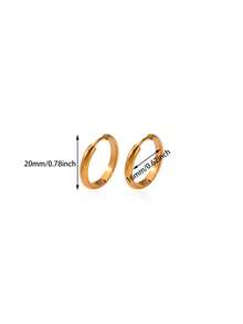 1 Pair Cute Hoop Earrings For Women Stainless Steel Gold Color Piercing Earring 2025 New Fashion Wedding Couple Party Jewelry Gift