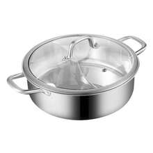 Hot Pot Stainless Steel Hot Spot Chef With 2 Tablespoons Partition And Lid - Default - View 11