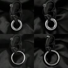 1pc Stainless Steel Fashion Round Ear Weights Hangers Ear Gauges Plugs Expander Piercing Body Jewelry Women Stretcher Earrings New