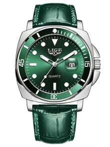 LIGE High-End Luxury Brand Watches Waterproof, Luminous Quartz Watch, Calendar Precision Hour Watch Stainless Steel Strap