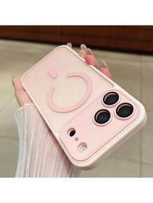 磁性奢华哑光半透明装甲防震外壳适用于 iPhone17 Pro Max 17 Air 16 16e 15 14 Plus 12 13 11 Pro Max 无线充电保护套 - 粉色 - 查看 2