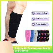 1pc Adjustable Compression Leg Sleeve, Suitable For Running, Cycling, Sports Like Badminton To Relieve Muscle Soreness - Multicolor - View 3