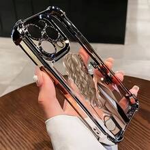 Funda de teléfono para el cabello de la niña del café compatible con iPhone 17,16, 15, 14, 13, 12, 11 Pro Max, X, XR, XS Max, 8, 7 Plus, cubierta trasera suave transparente a prueba de golpes. - Negro - Ver 6
