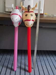 10/4/2/1 buc. Băț gonflabil de 37 inch, băț gonflabil cu cap de cal cowboy, balon cu băț de ponei, potrivit pentru petrecere, petreceri tematice de ziua de naștere, decorațiuni interioare, recuzită foto pentru reuniuni de familie