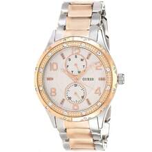Guess Reloj de cuarzo elegante de acero inoxidable para mujer, reloj casual perfecto para accesorios diarios, Reloj de mujer Siren Silver W0442L1