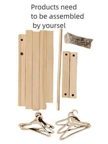 木制鸟形尿布衣架、小雕像、绵羊毛绒娃娃衣服收纳架 - 彩色 - 查看 5